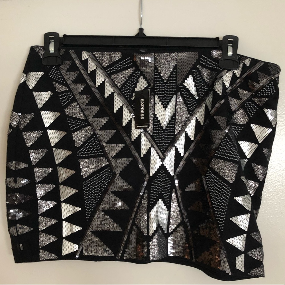 Express sequined mini skirt - Size Large